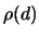 $ \rho(d)$