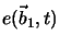 $ e(\vec{b}_1,t)$