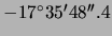 $ -17{^\circ}35{^\prime}48{^{\prime\prime}}.4$