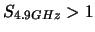 $ S_{4.9GHz}
> 1$