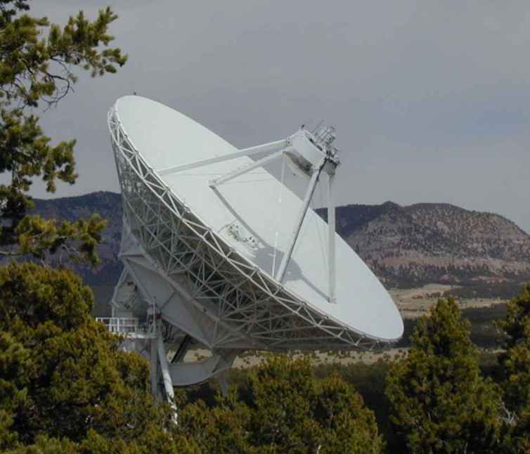 View of the VLBA antenna at Pie Town, New
 Mexico