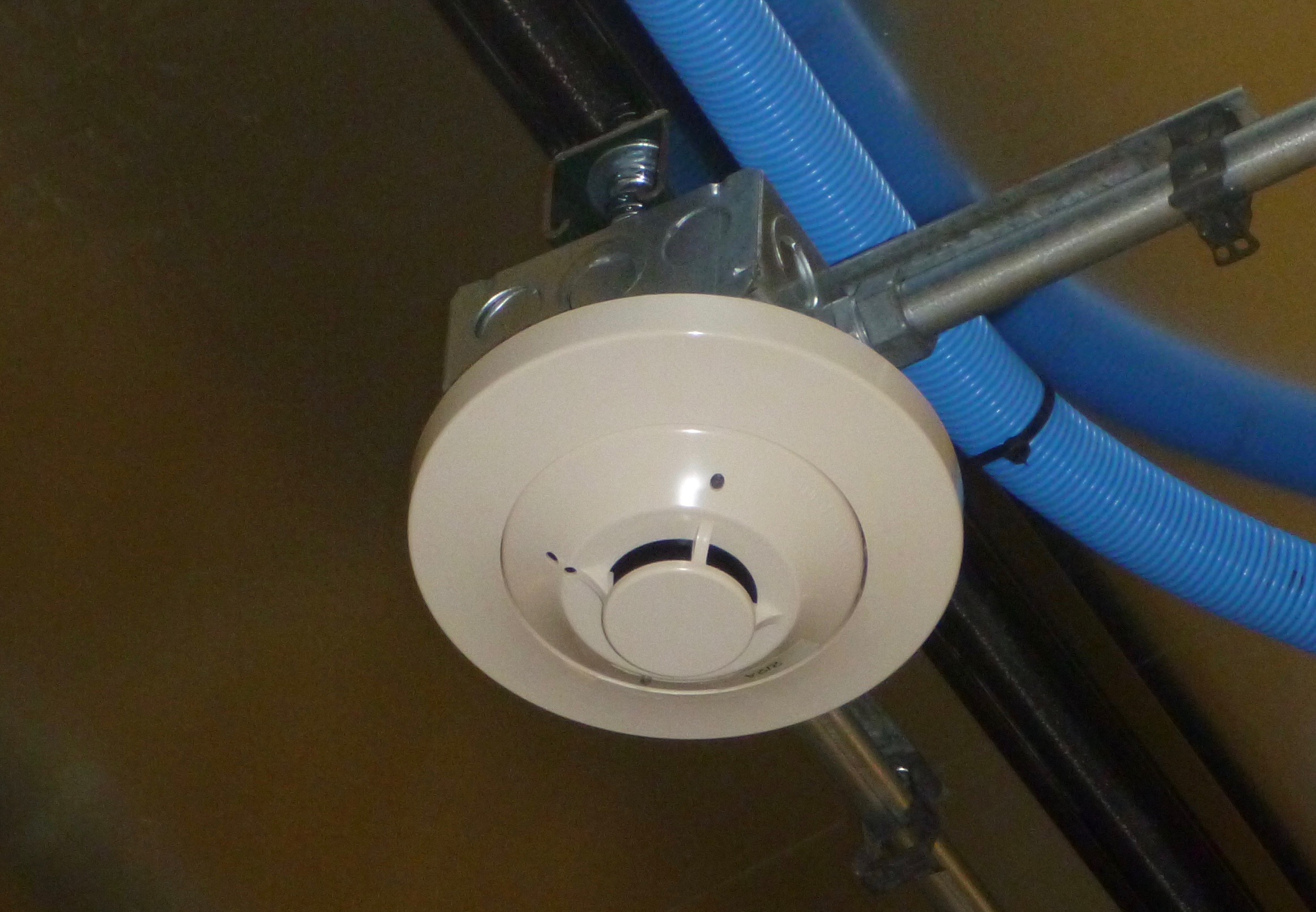 Photograph of one of the smoke detectors.