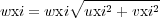          ∘ ---2-----2
wxi = wxi  uxi + vxi
     