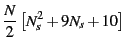 $\displaystyle \frac{N}{2}\left[N^2_s + 9 N_s + 10 \right]$