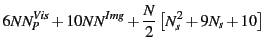 $\displaystyle 6 N N^{Vis}_P + 10NN^{Img}+\frac{N}{2}\left[N^2_s + 9N_s + 10\right]$