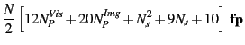 $\displaystyle \frac{N}{2}\left[12N^{Vis}_P+20N^{Img}_P+N^2_s+9N_s+10\right] {\tt\bf
fp}$