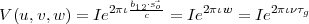 V(u,v,w ) = Ie2πιb12⋅c⃗so-= Ie2πιw = Ie2πιντg
