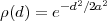 ρ(d) = e-d2∕2a2
