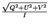 $ \frac{\sqrt{Q^2 + U^2 + V^2}}{I}$