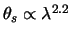 $ \theta_s\propto\lambda^{2.2}$