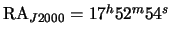 $ {\mathrm{RA}_{J2000}}=
17^h52^m 54^s$