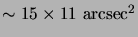 $ \sim15\times 11 {\mathrm{arcsec^2}}$