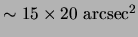 $ \sim15\times20 {\mathrm{arcsec^2}}$