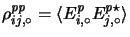 $ {\rho_{ij,\circ}^{{\it p}{\it p}}}=\langle {E^{\it p}_{i,\circ}}{E^{{\it p}\star}_{j,\circ}}\rangle $