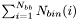 $ \sum_{i=1}^{N_{bb}} N_{bin}(i) $