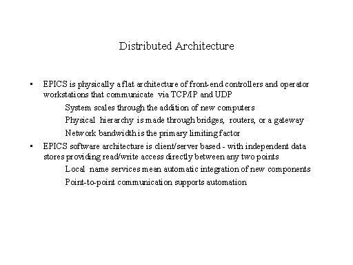 Distributed Architecture