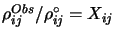 $ \rho_{ij}^{Obs}/\rho_{ij}^\circ =
X_{ij}$