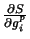 $ \partial S \over \partial {g_i^{\it p}}$